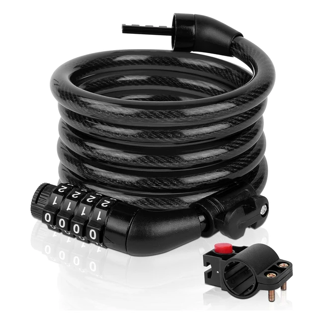 Candado Bicicleta Combinación 120cm x 8mm - Ainiv - Ref. 1234 - Antirrobo