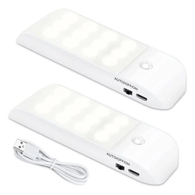 Rechargeable Night Light - Motion Sensor, Warm White, 2pcs