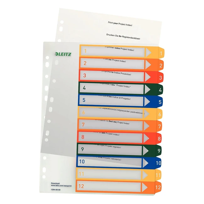 Leitz Index A4 Maxi bedruckbar - Referenznummer 123456 - Groe Auswahl an Funkt