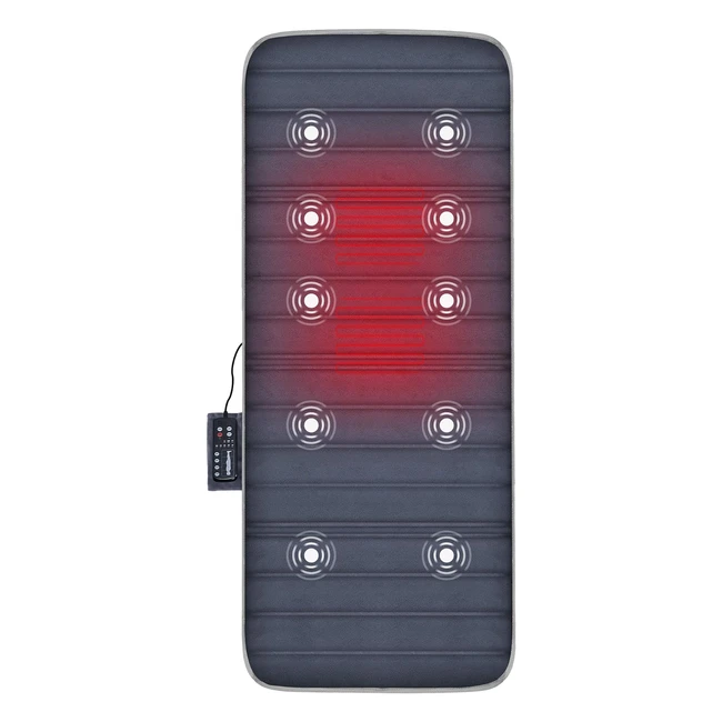 Comfier Massage Mat with Heat Pads - Back Massage Bed with 10 Vibrating Motors - Electric Massage Mats for Back, Neck, and Shoulder - Full Body - Gifts for Women, Men, Dad
