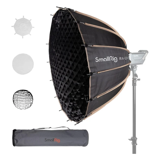 Softbox SmallRig Parabolic RAD85 avec Montage Bowens - Effet de Lumière Douce Uniforme - Installation Rapide