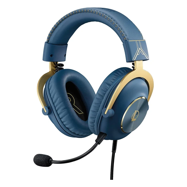 Logitech G Pro X Gaming Headset - Blue, Voice Detachable Mic, Comfortable Memory Foam Ear Pads, DTS Headphone 7.1, Pro G Drivers