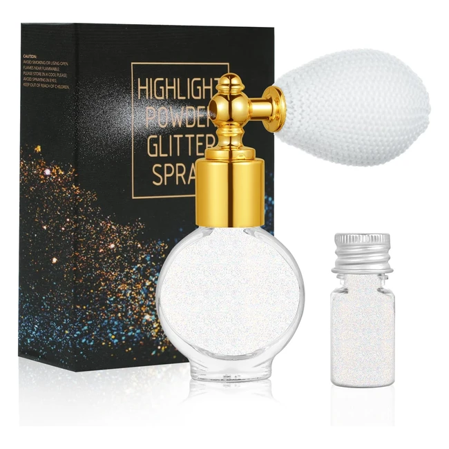 Spray Paillettes de Corps AOOWU - Poudre Scintillante pour Visage, Corps et Cheveux - Maquillage Halloween, Fête, Noël