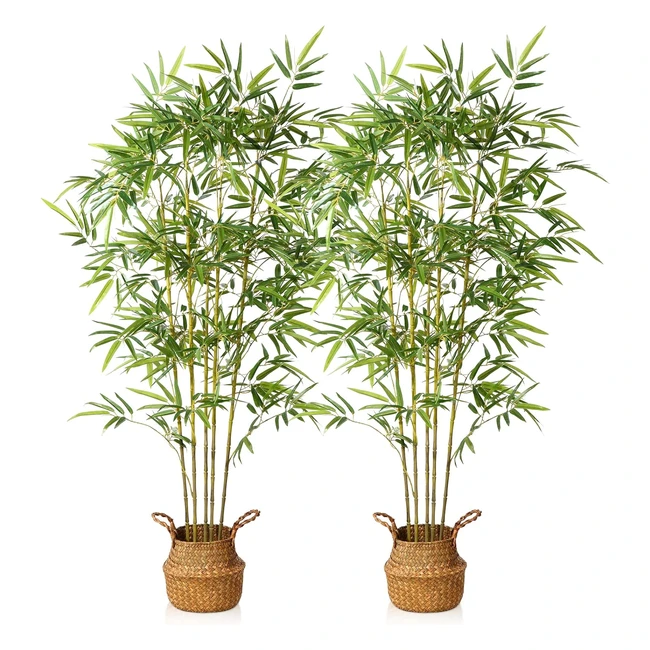 Kazeila Artificial Plants - Large 160cm Bamboo Tree - Home Garden Office Decoration - 2 Pack
