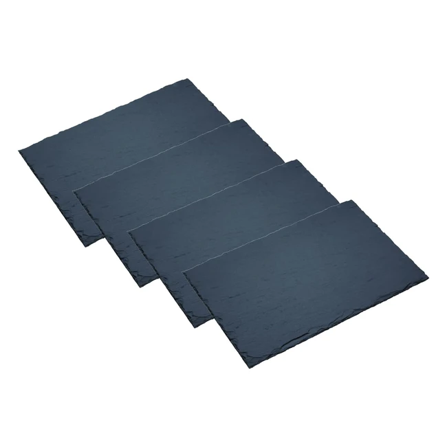 Artesa Set of 4 Slate Placemats 30x20cm - Black Slate - Protect Your Table