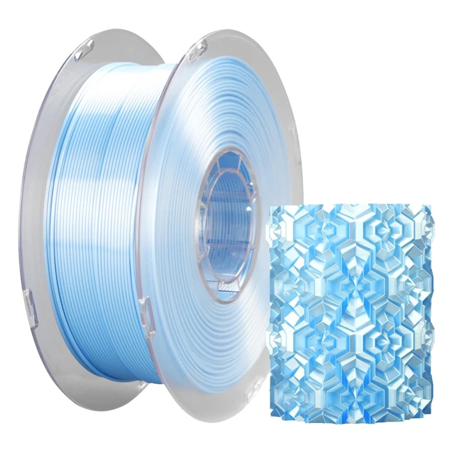 Filament PLA en soie Kexcelled Silk, 1.75mm, 0.03mm, modèle amélioré, bobine 1kg bleue