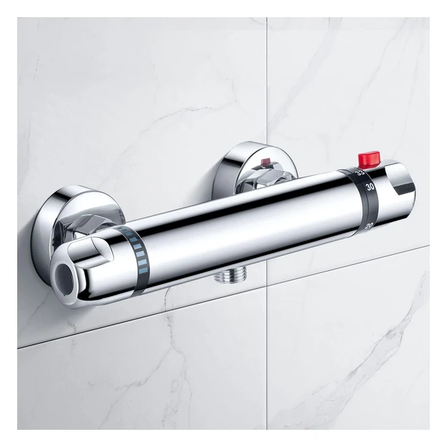 Mitigeur douche thermostatique avec bouton sécurisé 38°C - Economisez l'eau