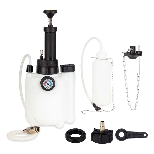 Purgeur de frein voiture 3L - Vidange liquide de frein manuel avec adaptateurs - Yaofafa