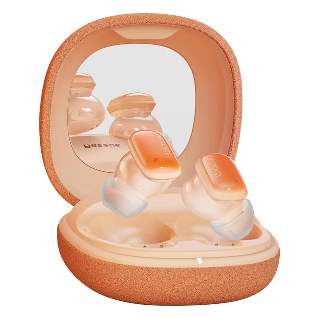 Écouteurs Bluetooth sans fil Baseus avec réduction de bruit active, son spatial, miroir de maquillage, autonomie de 30 heures - Airnora 2