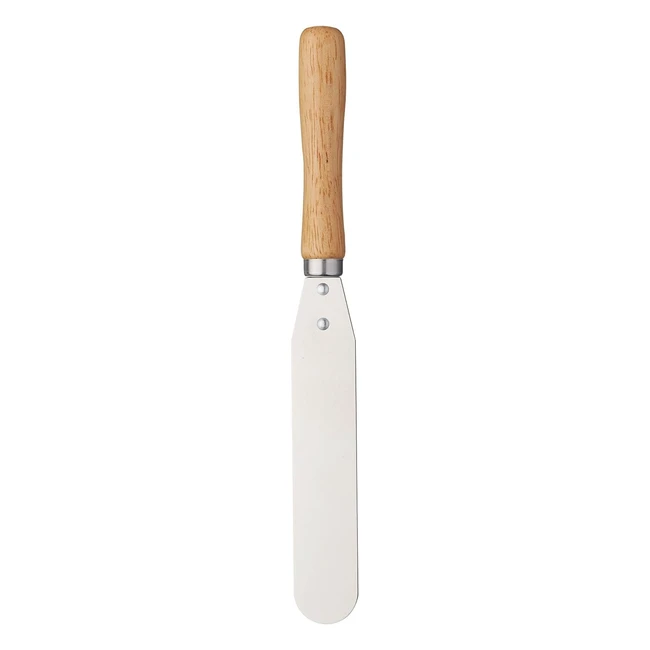 KitchenCraft Small Palette Knife - Cake Spatula with Wooden Handle - 9 inches