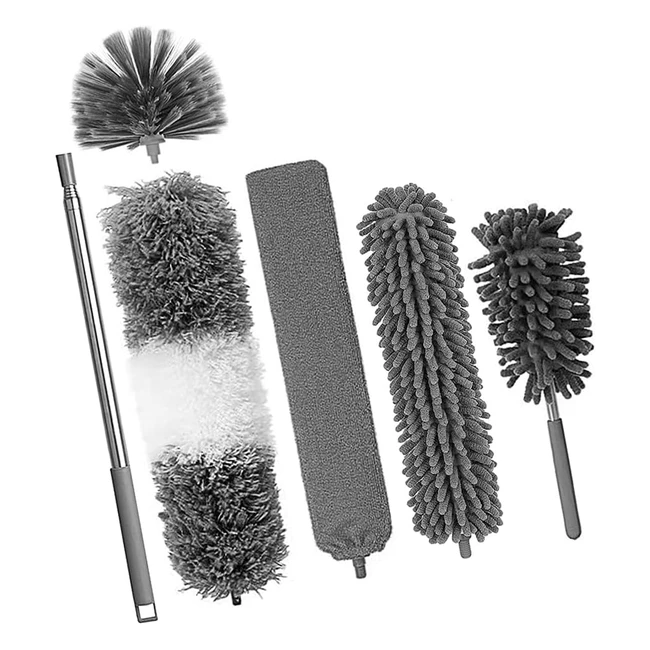 Spolverino Telescopico Lavabile Extra Lungo 254 cm Piumino Lungo Allungabile in 