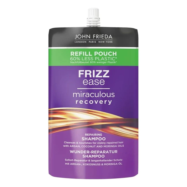 John Frieda Frizz Ease Repairing Shampoo 500ml Refill Pouch - Dry, Frizzy Hair