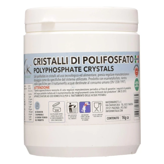 Recarga de cristales para dosificador 1 kg - WK Cristales de Polifosfato
