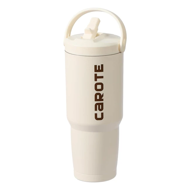 Carote Water Bottle - Stainless Steel Insulated Flask - Hot Cold Drinks - Leak Proof - 32oz 960ml