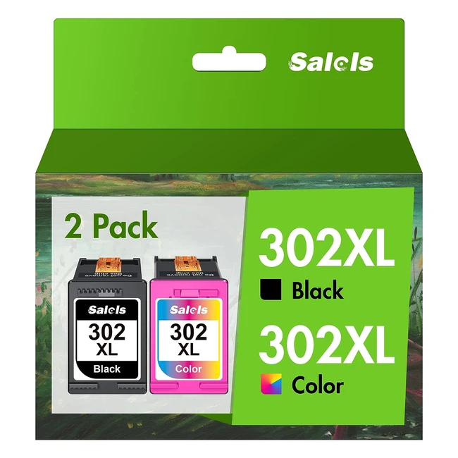302XL Ink Cartridges Black & Colour Combo Pack for HP Deskjet 3630 3636 1110 - High Yield