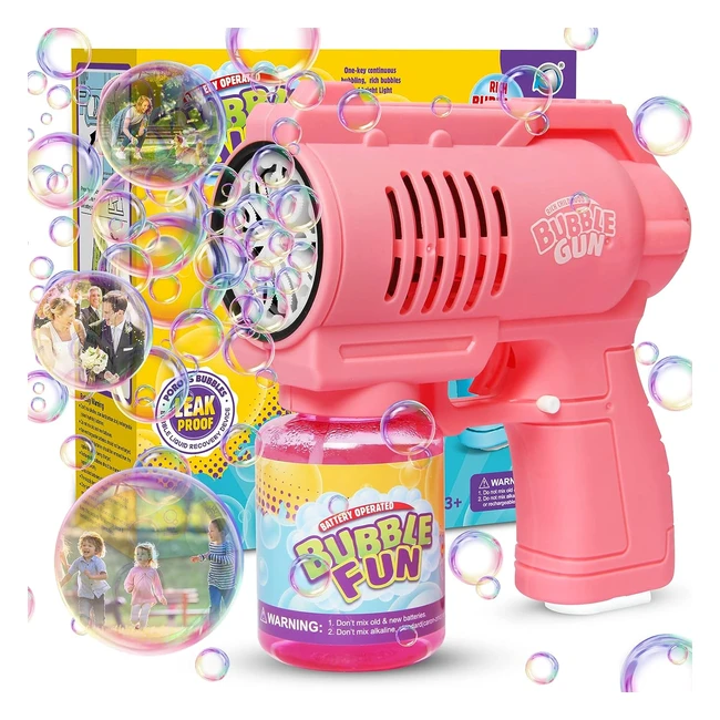 Pistola automática de burbujas para niños - Panamalar - 10000 burbujas por minuto - Juguete soplador portátil