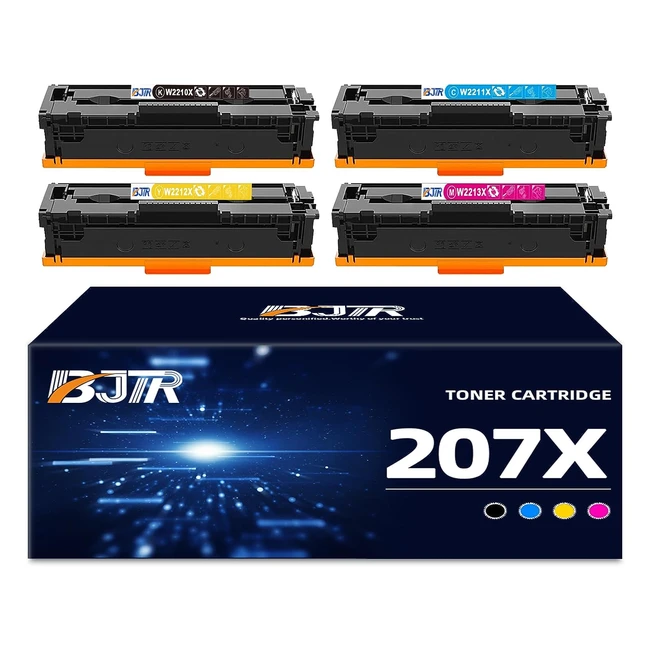 BJTR 207X Compatible Toner Cartridge for HP Color LaserJet Pro - High Yield, No Chip