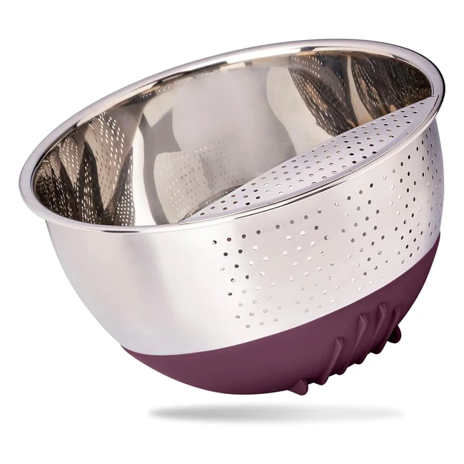 Passoire à riz en acier inoxydable Reishunger, lavage facile des légumes, pied antidérapant