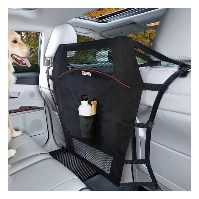Kurgo Backseat Barrier Car Barrier for Dogs  Easy Installation  Mesh Top  Sto