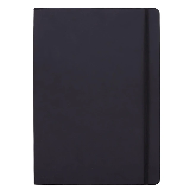 Amazon Basics XL Hardcover Sketchbook 30x22cm 48 Sheets 1 Pack - Black