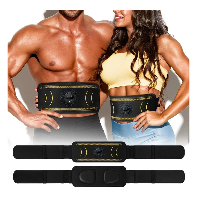 Cinturón Electroestimulador Abdominales - EMS USB Recargable