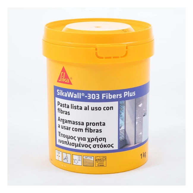 Sikawall303 Fibers Plus Masilla Acrílica Reforzada 1kg