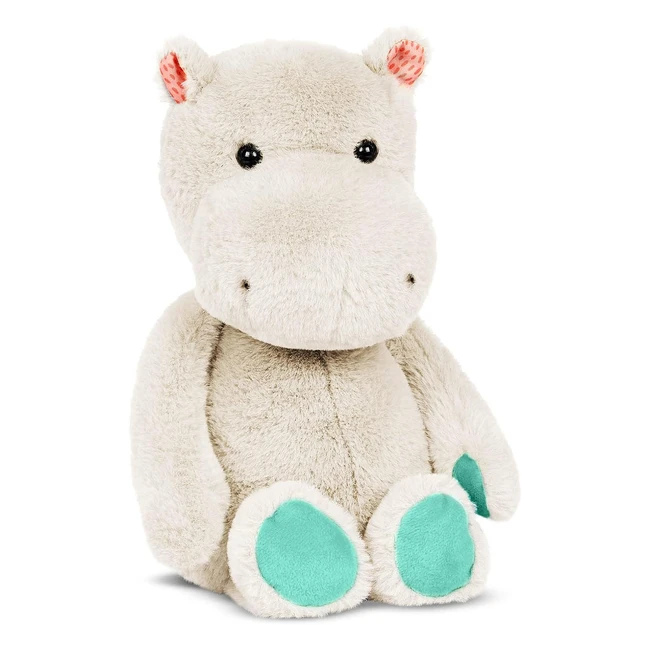 Peluche hippopotame en peluche B, gris, modèle d'oreilles et pieds en menthe, 10 pouces
