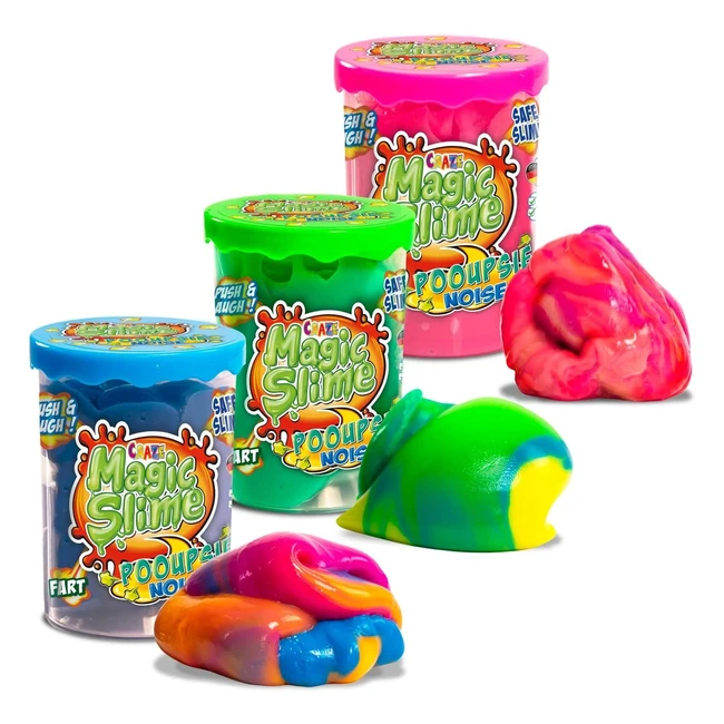 Craze Magic Slime Pooupsie - XL Set mit 3 x 100 g Cups