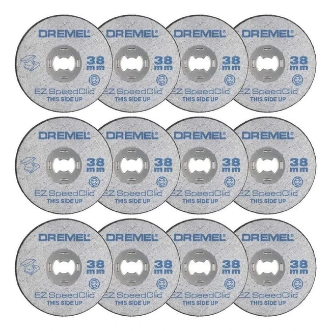 Dremel EZ Speedclic SC456B Metal Cutting Wheel - 12 Pack, 38mm Diameter