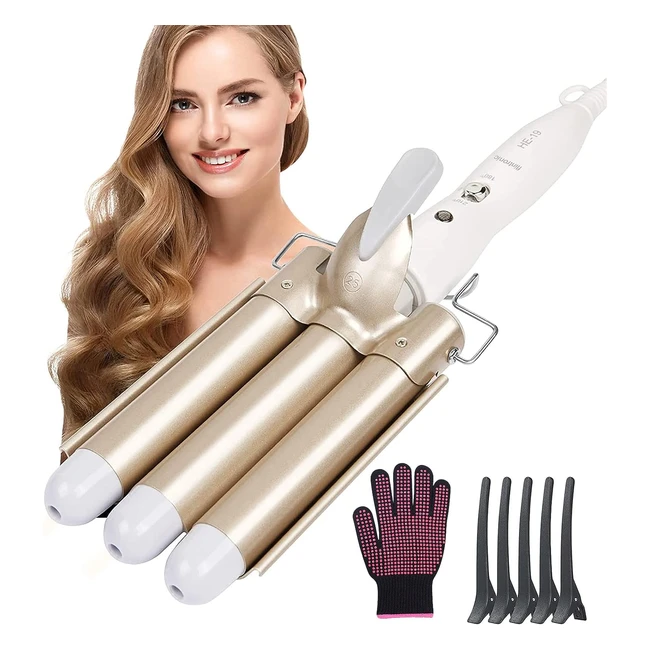 Fer à Boucler en Céramique 25mm - Contrôle Température - Bigoudis pour Cheveux Longs et Courts - Voyage