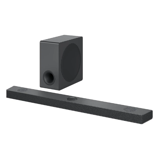 LG DS90QY 513 Soundbar 570W mit kabellosem Subwoofer, Meridian Technologie, Dolby Atmos, HDMI, Bluetooth, Dark Steel Silver
