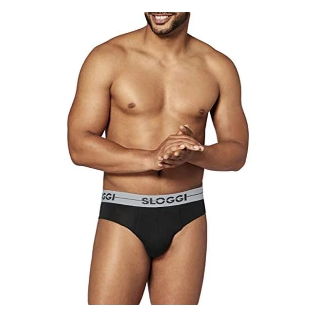 sloggi Men's Go Mini C3P Boxer Briefs - Multicolor Dark Blue - Size M - UK