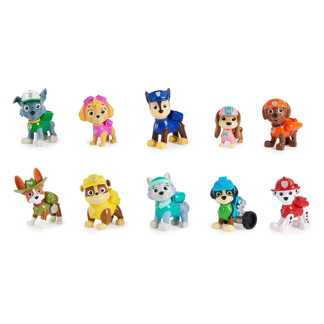 Coffret Figurines Pat Patrouille 10e Anniversaire - Collectionnez les 10 Chiots Héros - Jouet Enfant 3 ans et +