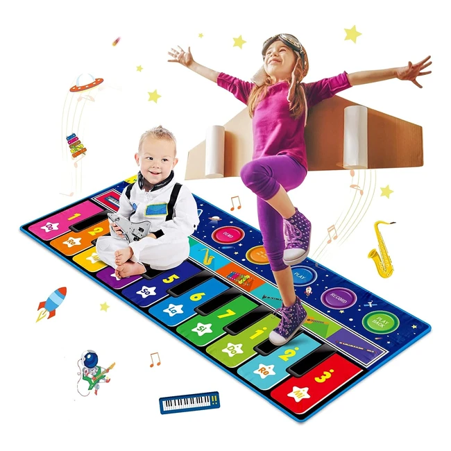 Tappeto Musicale per Bambini Innedu - Cielo Stellato - 8 Suoni Strumenti - Educativo - 148x60cm