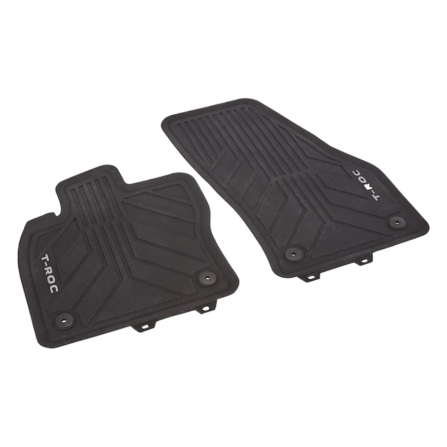 Felpudos de goma Volkswagen 2GA06150082V - Juego completo de 4 alfombrillas negras