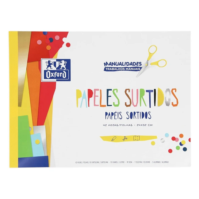 Bloc de papier Oxford assortis - 42 feuilles - Couverture souple