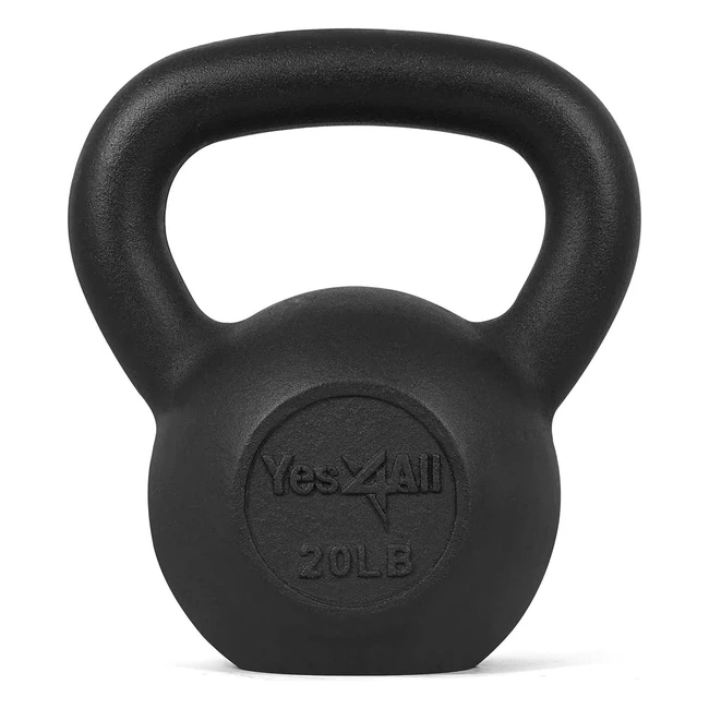High-Quality Cast Iron Kettlebell Set - Yes4All 220kg - Black - No Slipping Grip