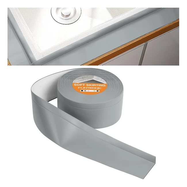 Rodapie Autoadhesivo Flexible Flintronic - 15m - PVC - Gris