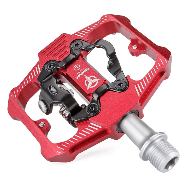 Pedali per bicicletta SPD Gewage 916 - Piattaforma antiscivolo con cuscinetti in alluminio leggero