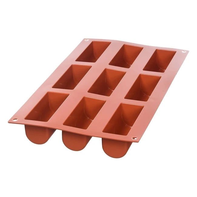 Stampo in silicone Silikomart SF130 - 9 buche medie - Terracotta