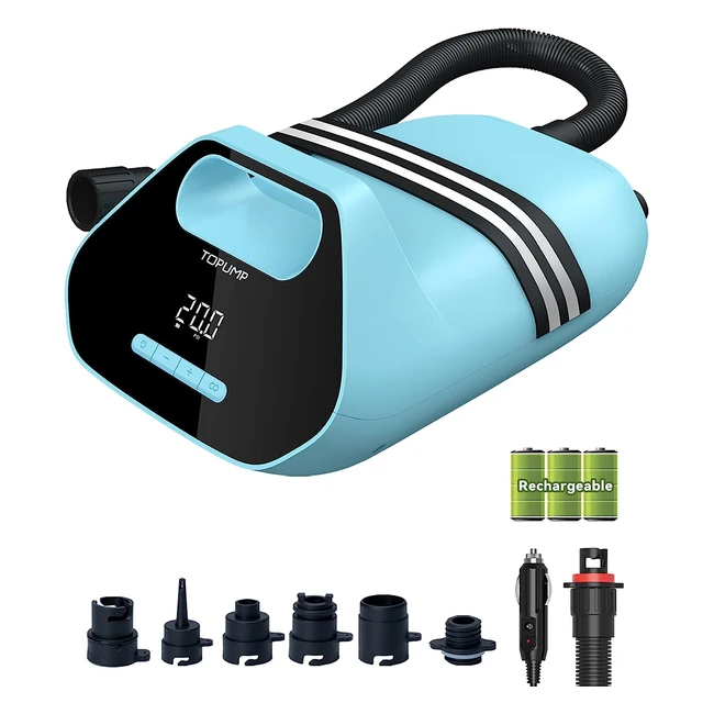 Rechargeable SUP Pump - Topump TPS300 - 20 PSI - 7800mAh - Fast Charge