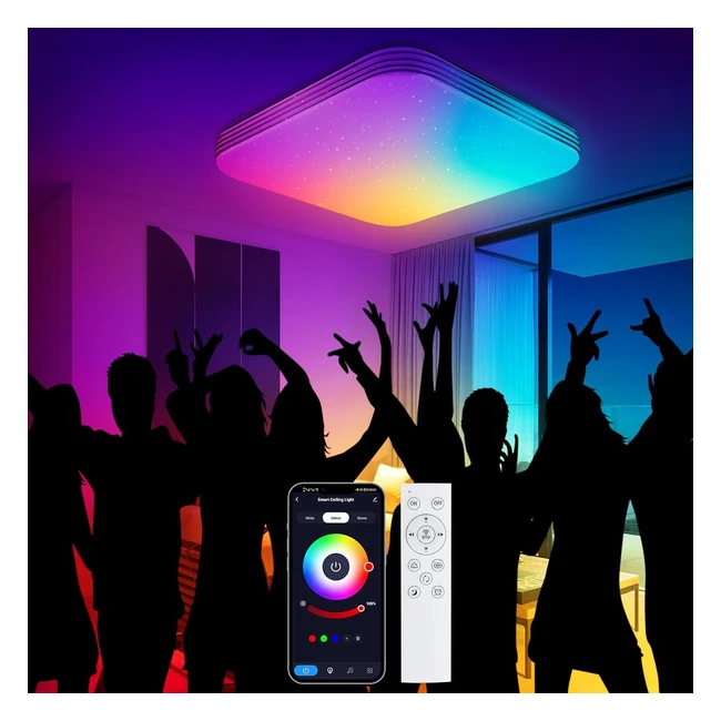 Plafonnier LED Tsun 36W 3200lm Dimmable - Chambre Salon Salle de Bain