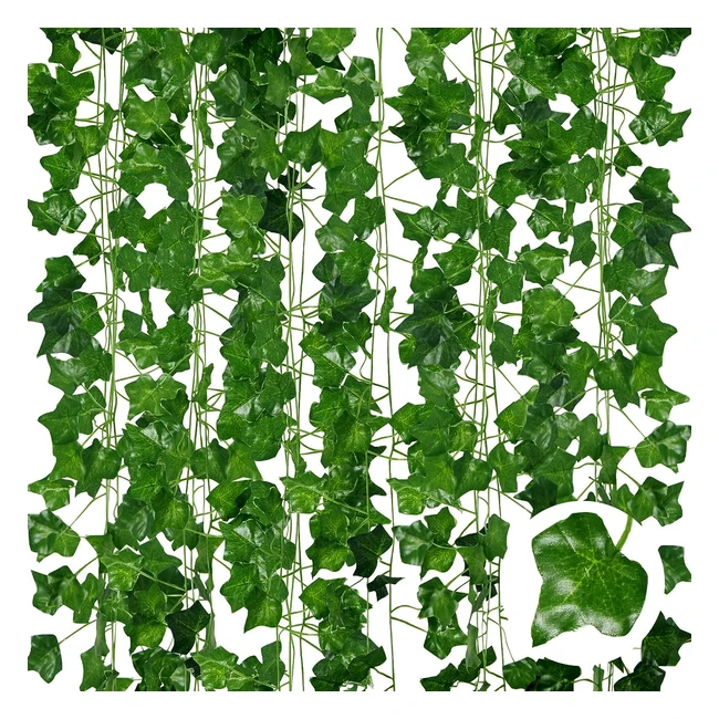 Ghirlande di Edera Artificiale Adoramour - Confezione da 6 - Lunghezza 210cm - V