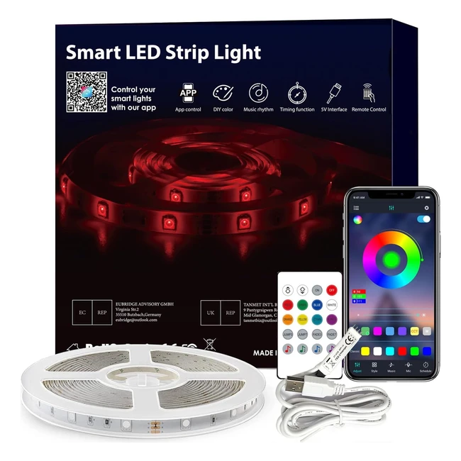 Bande Lumineuse LED pour TV - Kit Rétroéclairage USB - 16 Couleurs - 5m - Sansun