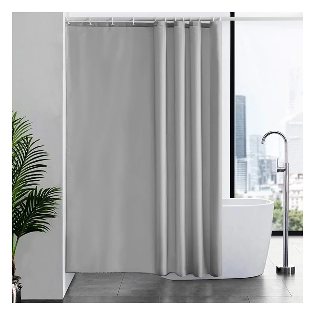 Furlinic Duschvorhang 180x200 - Antischimmel, Wasserdicht, Waschbar - Grau