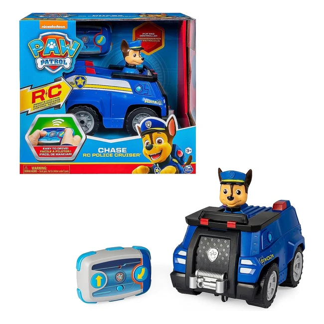 Paw Patrol RC Polizeiauto mit Chase Figur Ferngesteuertes Fahrzeug in Blau