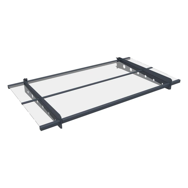 Juskys Vordach Haustr berdachung 150x80cm Acrylglas Stahl Anthrazit