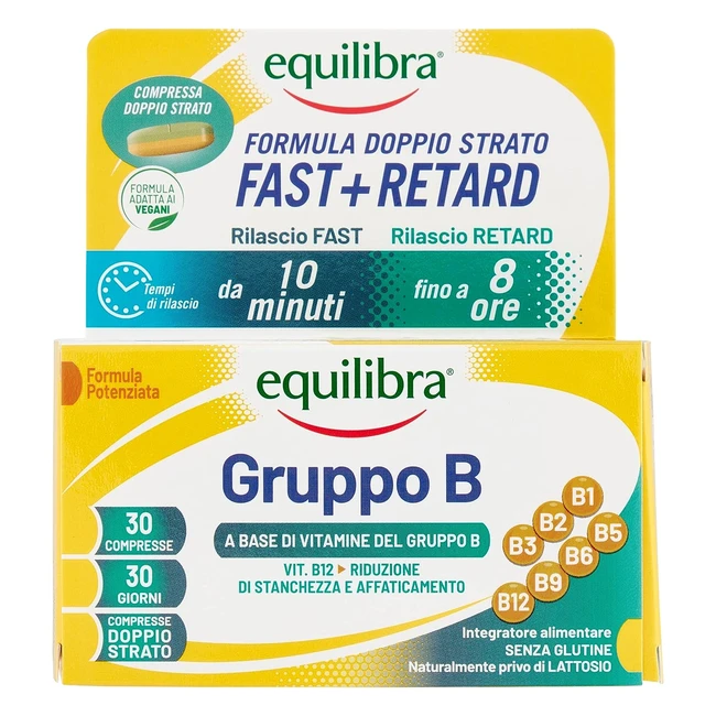 Equilibra Integratori Alimentari Gruppo B - Formula Potenziata per Benessere Fisico e Mentale