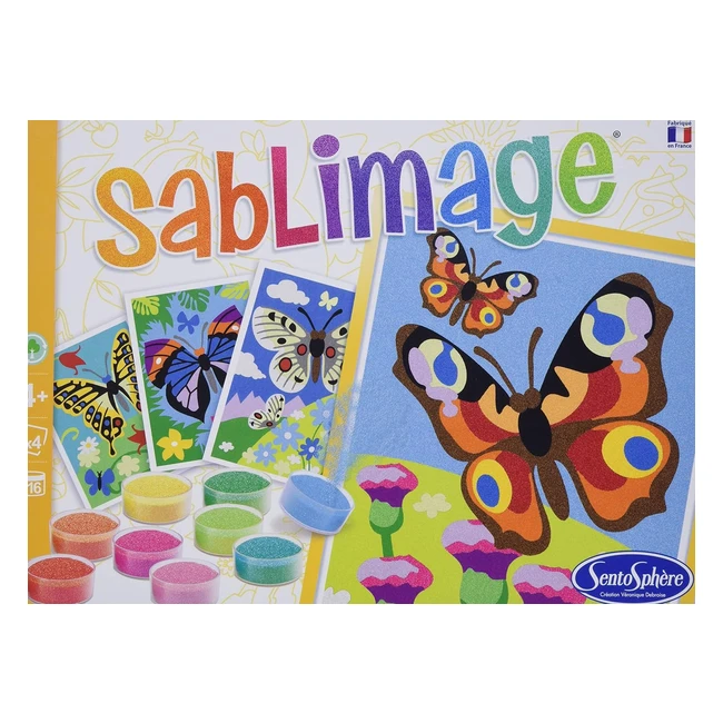 Kit Sablimage Papillons - Sentosphère 3908813 - Créez de jolis tableaux naifs sans se salir