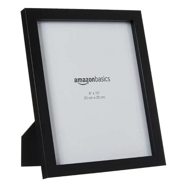 Amazon Basics Rectangular Photo Frame 2 Pack - Black, 20 cm x 25 cm - Display Your Memories